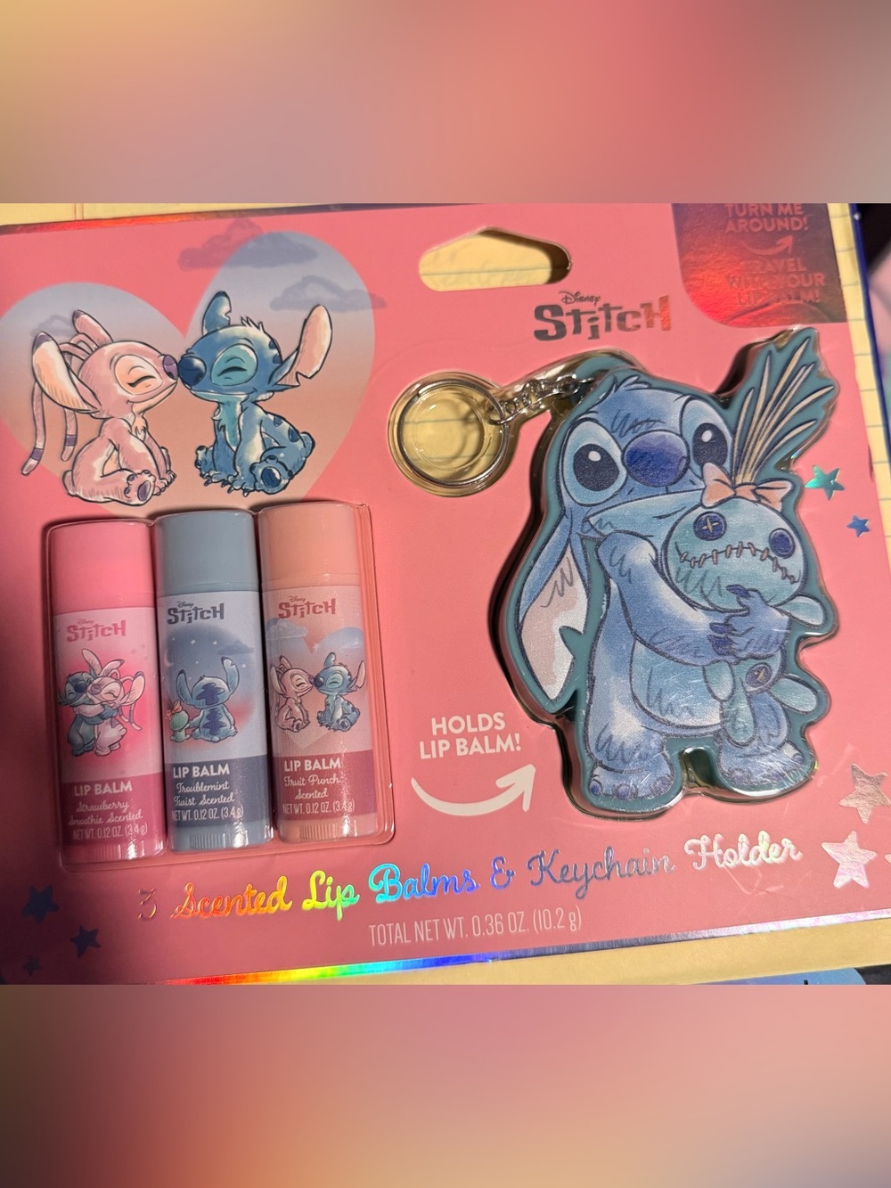 Stitch and Scrump keyring/lipbalm holder NWT A76